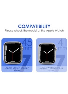 KASTWAVE 45mm Case, Compatible Fit for Apple Watch Series 7 45mm, 6 Packs Rugged Protective Case Soft TPU Bumper Compatible for Apple Watch Case Series 7/6/SE/5/4 44mm Screen Protector for Men Women  - Image 2