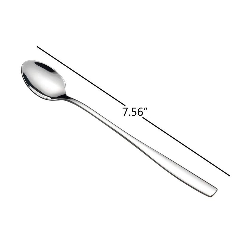 Hommp Long Handle Iced Tea Spoon  Stainless Steel Ice Cream Spoon  Set Of 16 - Image 3