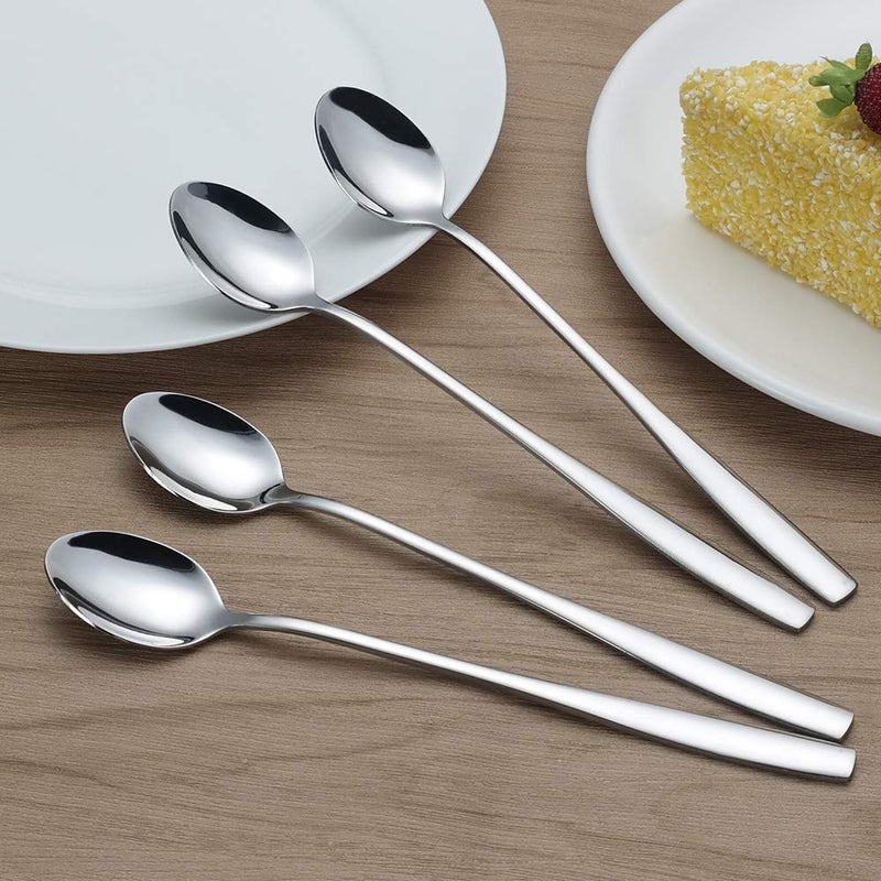 Hommp Long Handle Iced Tea Spoon  Stainless Steel Ice Cream Spoon  Set Of 16 - Image 4