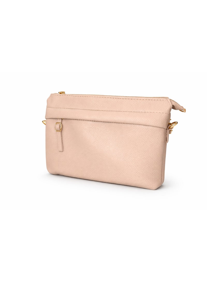 Soft Casual Crossbody Bag - Beige - Image 1