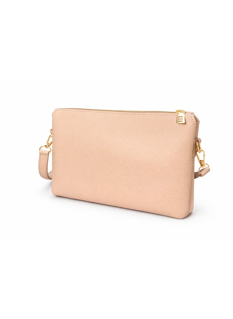 Soft Casual Crossbody Bag - Beige - Image 2