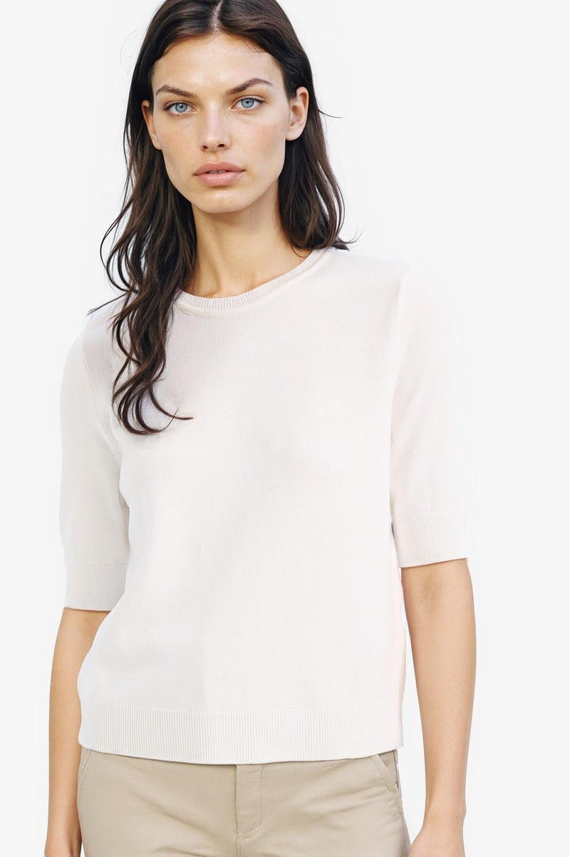 DeFacto Beige Woman Regular Fit Crew Neck Basic Knitted Pullover Casual - Image 1