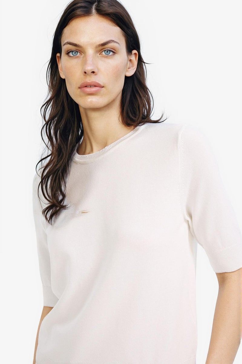 DeFacto Beige Woman Regular Fit Crew Neck Basic Knitted Pullover Casual - Image 4