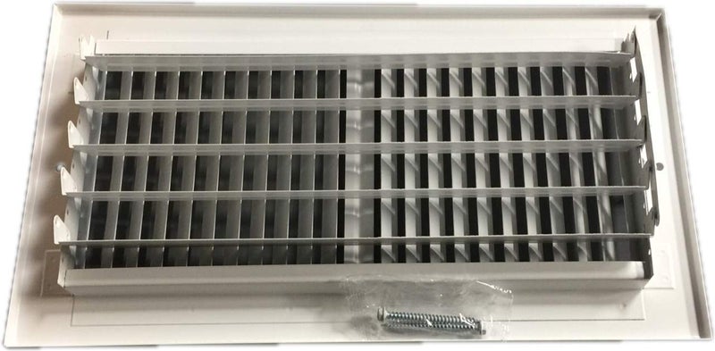 HBW 12"x 6" (Duct Opening Size) 2-Way Stamped Face Steel Ceiling/sidewall Air Supply Register - Vent Cover - Actual Outside Dimension 13.75" X 7.75" - Image 2