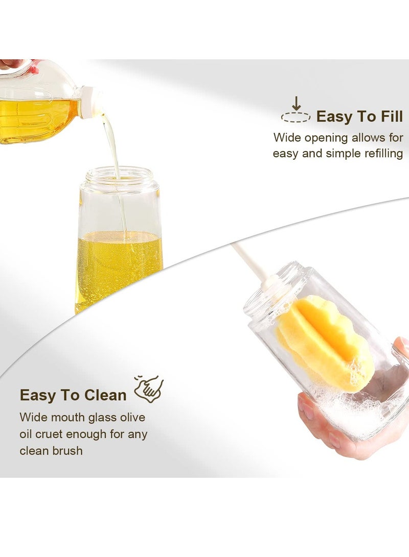 20oz/600ml Olive Oil Dispenser Bottle with Auto Flip Cap, No-Drip Spout, and Non-Slip Handle - Ideal for Cooking and Kitchen Use