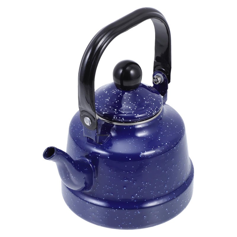 DOITOOL Enamel Tea Kettle Vintage Enamel Teapot 1.1 L Porcelain Tea Kettle Camping Coffee Kettle Stovetop Kettle Hot Water Boiler Pot for Hot Water, Tea Accessories - Image 1