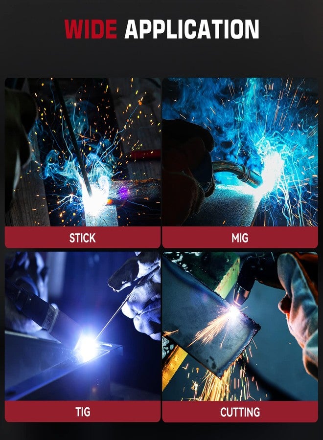 ARCCAPTAIN Welding Helmet Automatic Real Colour Fully Automatic Welding Helmet with Extra Large Field of View 10 x 9 cm, True Colour Welding Helmets Wide Shade 4/9-13 for ARC TIG MIG - Image 5