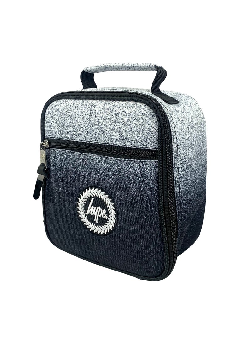 HYPE Kids Lunch Bag Black White Speckle Fade - 4L Insulated Lunch Box with Ripstop Thermal Lining - Image 2