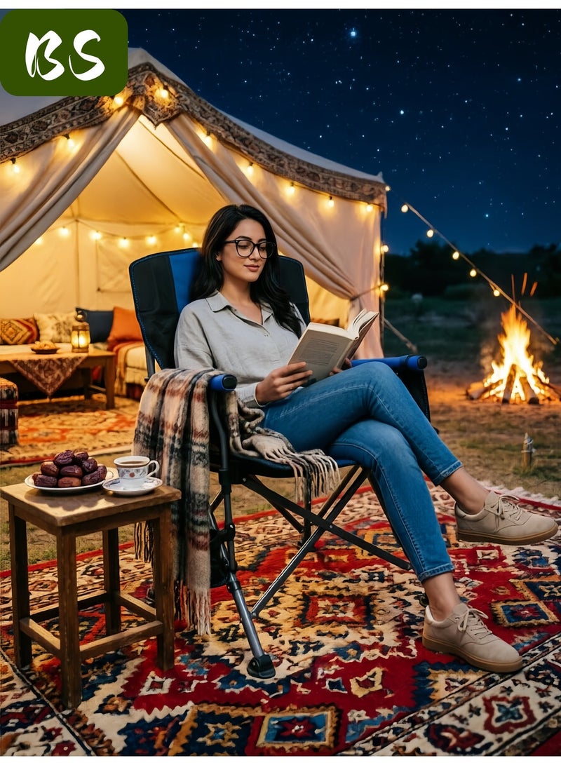 بي إس (كرسي نجاة خارجي) كرسي خارجي محمول | كرسي تخييم قابل للطي | كرسي سفر قابل للطي | كرسي قابل للطي خفيف الوزن | كرسي تخييم أخضر قابل للطي مع حامل أكواب ومقعد مبطن | كرسي شاطئ | كرسي نزهة | مستلزمات التخييم | سعة الوزن: 440 رطلاً | كرسي حديقة بمسند ظهر مرتفع. - Image 2