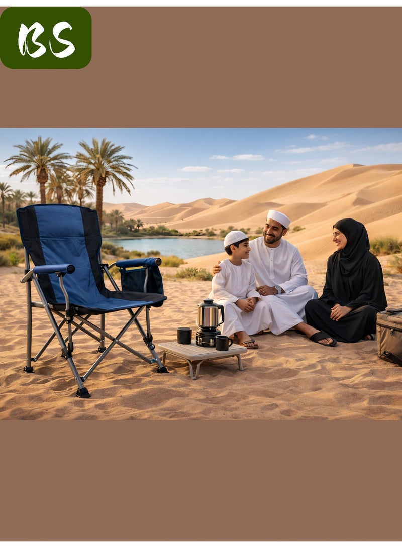 بي إس (كرسي نجاة خارجي) كرسي خارجي محمول | كرسي تخييم قابل للطي | كرسي سفر قابل للطي | كرسي قابل للطي خفيف الوزن | كرسي تخييم أخضر قابل للطي مع حامل أكواب ومقعد مبطن | كرسي شاطئ | كرسي نزهة | مستلزمات التخييم | سعة الوزن: 440 رطلاً | كرسي حديقة بمسند ظهر مرتفع. - Image 3