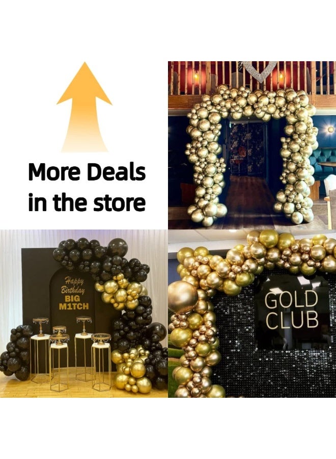 Gold Metallic Chrome Latex Balloons, 100 Pack 12 Inch Gold Round Helium Balloons for Wedding, Graduation, Anniversary, Baby Shower, Birthday Party Decorations - Image 4