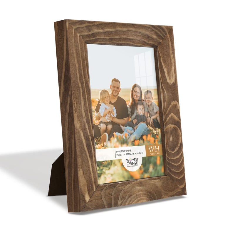 Renditions Gallery 3.5x5 inch Picture Frame Walnut Wood Grain Frame, High-end Modern Style, Made of Solid Wood and High Definition Glass for Wall and Tabletop Photo Display - Image 4