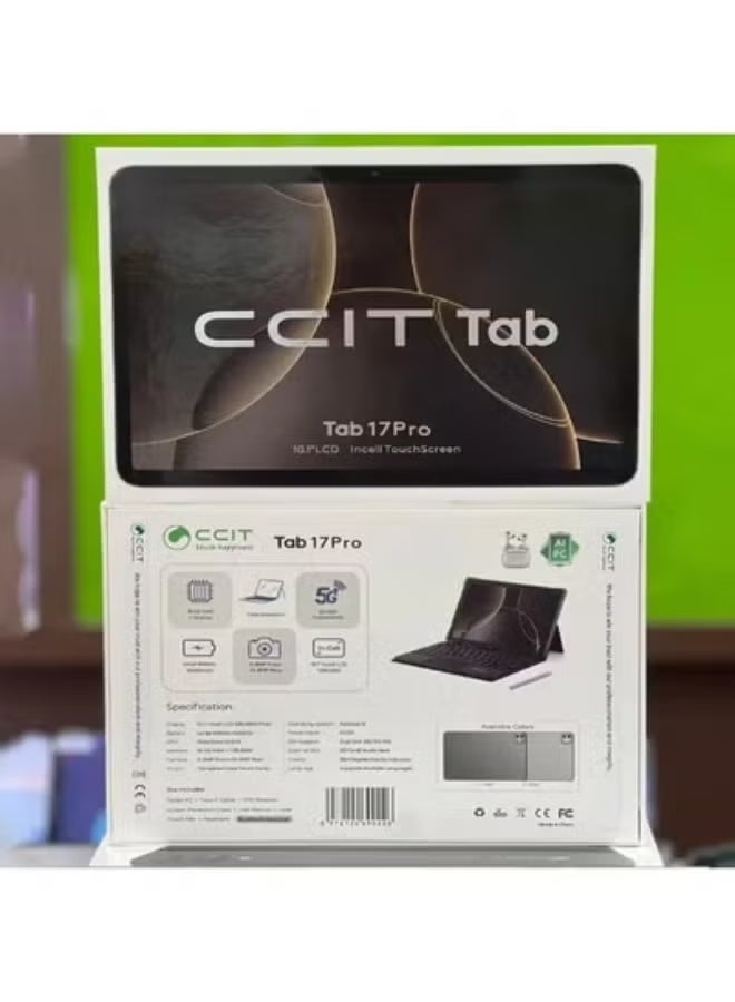 CCIT Tab 17 Pro Android Tablet – 10.1 Inch IPS HD Display, 8GB RAM & 256GB ROM, Dual SIM 4G LTE + WiFi Connectivity, Quad-Core Processor, 6000mAh Battery, Includes Touch Pen, Bluetooth Headset, Keyboard & Protective Case – Perfect for Study, Work, Entertainment & Online Learning - Image 5