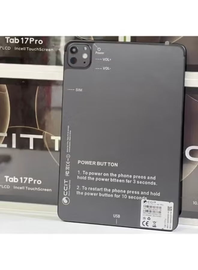 CCIT Tab 17 Pro Android Tablet – 10.1 Inch IPS HD Display, 8GB RAM & 256GB ROM, Dual SIM 4G LTE + WiFi Connectivity, Quad-Core Processor, 6000mAh Battery, Includes Touch Pen, Bluetooth Headset, Keyboard & Protective Case – Perfect for Study, Work, Entertainment & Online Learning - Image 3