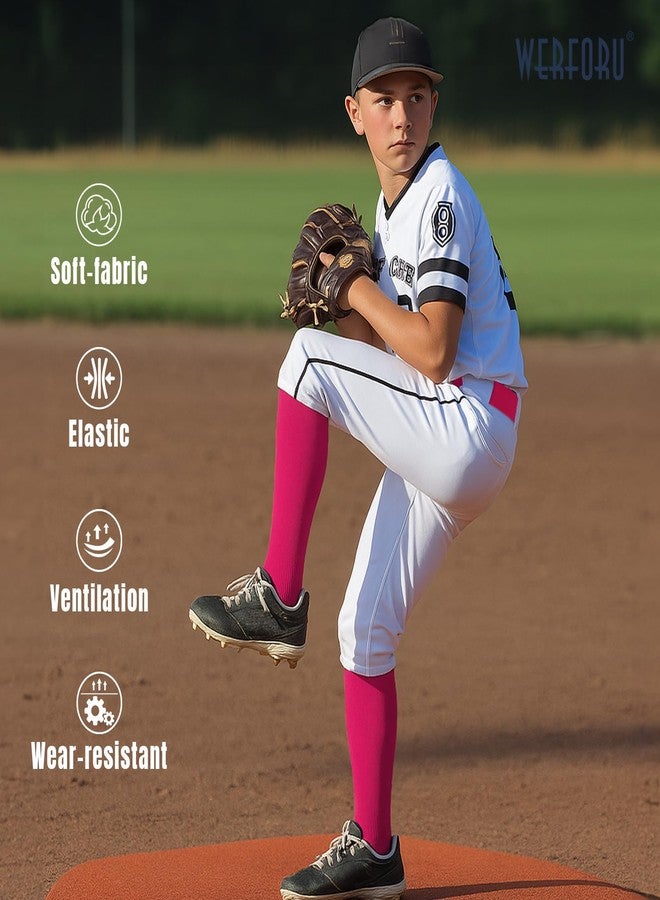 وير فور يو طقم جوارب بيسبول وحزام خالٍ من المعدن من WERFORU للأولاد - حزام قابل للتعديل مع مشبك مضاد للحساسية وجوارب سوفتبول للأولاد - Image 5