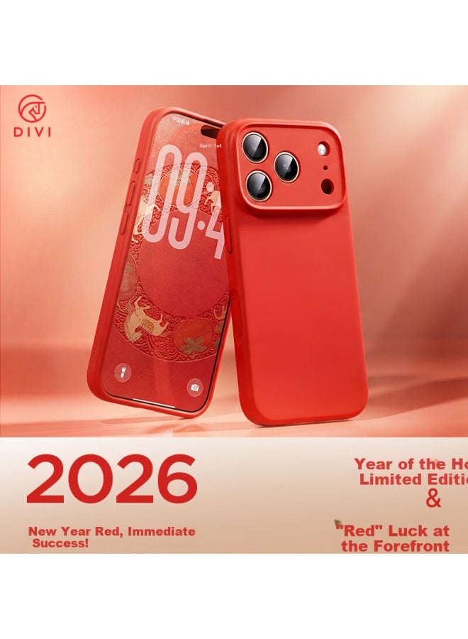 Divi New Year Limited Edition Official Liquid Case For Iphone 17 Pro Max Year Of The Horse Red Full Coverage Lens Protection Case