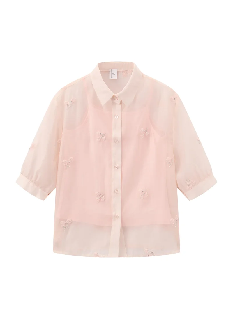 Kids Girls Woven short sleeve suit