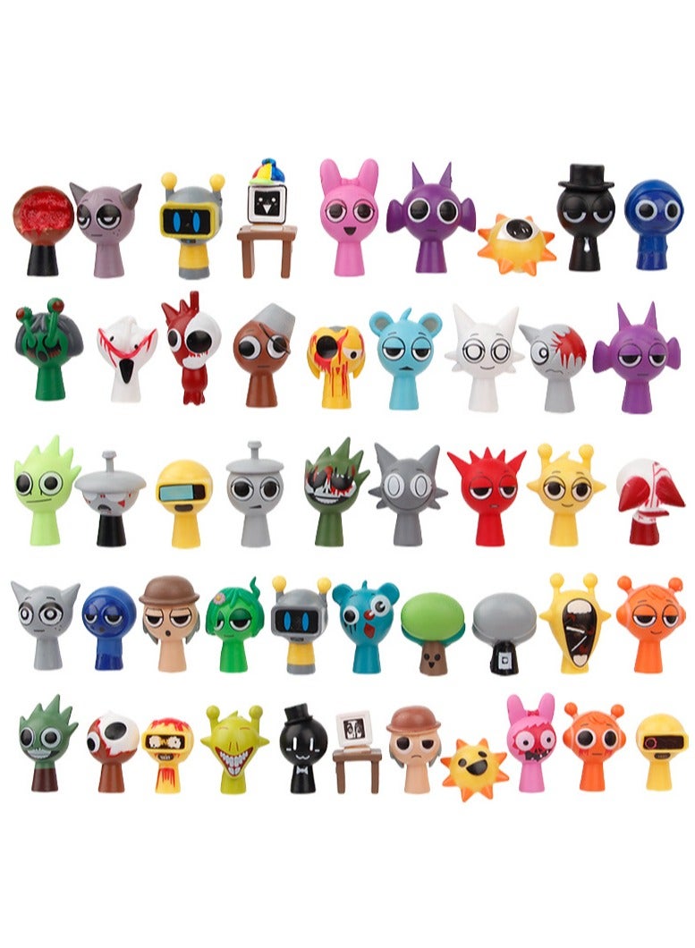 48pc Mini Sprunki Action Figure Toys Cartoon Movie Sprunki Wenda Model Doll Anime Figurines  - Image 1