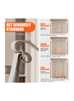 Excefore Pull Up Assistance Bands,  88lbs - 132lbs Heavy Duty Resistance Band for Pull Up Assist, Adjustable Weight Size with Fabric Feet/Knee Rest for Chin Up, Powerlifting, Strength Training  - Image 4