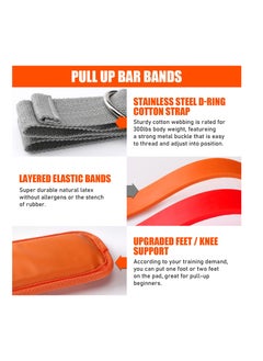 Excefore Pull Up Assistance Bands,  88lbs - 132lbs Heavy Duty Resistance Band for Pull Up Assist, Adjustable Weight Size with Fabric Feet/Knee Rest for Chin Up, Powerlifting, Strength Training  - Image 3