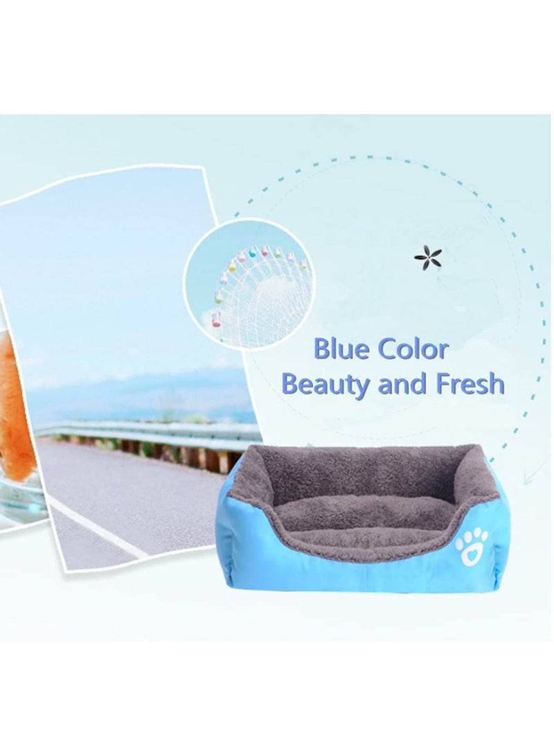 L حجم الحيوانات الأليفة أريكة الكلب سرير مربع بيت ماء أسفل لينة الصوف الدافئة القط تنفس سرير منزل منتجات الحيوانات الأليفة - Image 5