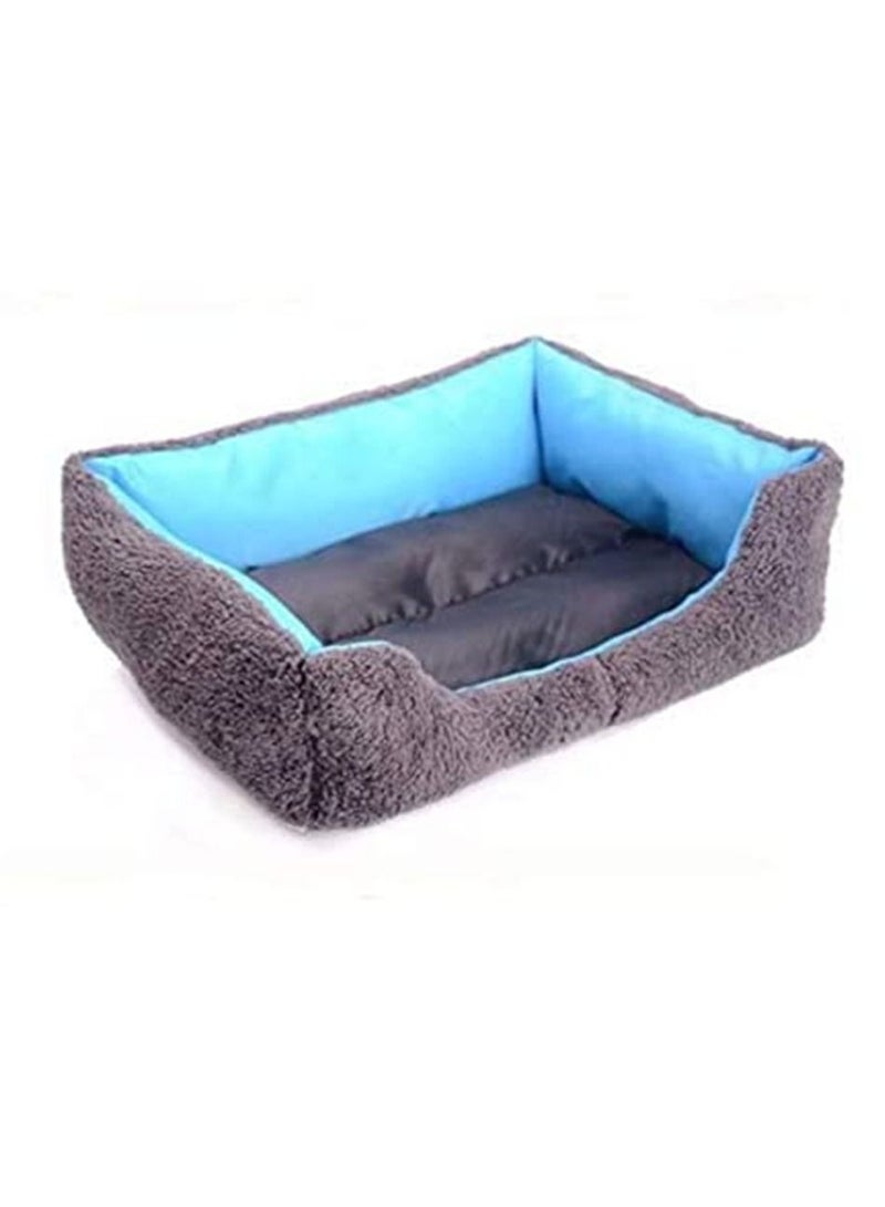 L حجم الحيوانات الأليفة أريكة الكلب سرير مربع بيت ماء أسفل لينة الصوف الدافئة القط تنفس سرير منزل منتجات الحيوانات الأليفة - Image 2