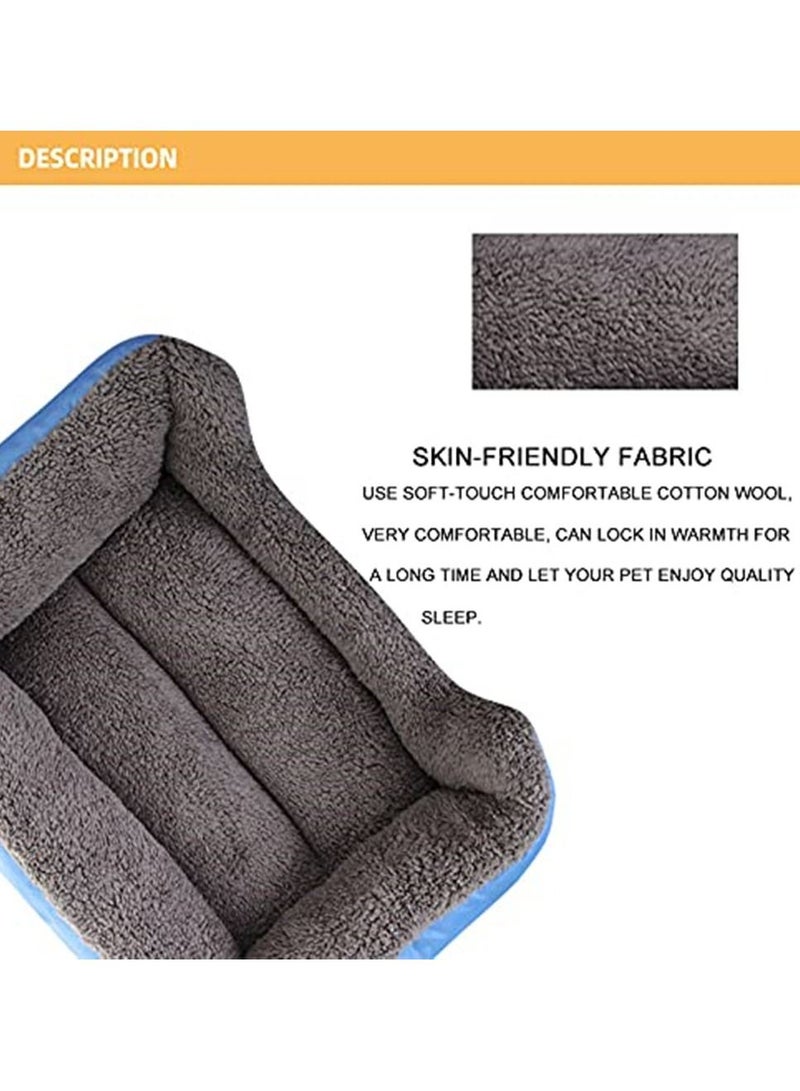 L حجم الحيوانات الأليفة أريكة الكلب سرير مربع بيت ماء أسفل لينة الصوف الدافئة القط تنفس سرير منزل منتجات الحيوانات الأليفة - Image 3