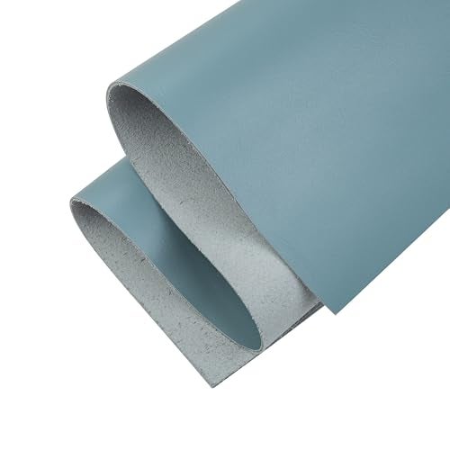 Shkira 12''X24'' Tooling Leather Square - 2.0MM Light Blue Sheets for Crafts - Leather Sheets for Crafts Tooling Sewing Hobby - Thick Cowhide Pieces - Fabric for Crafting - Image 1