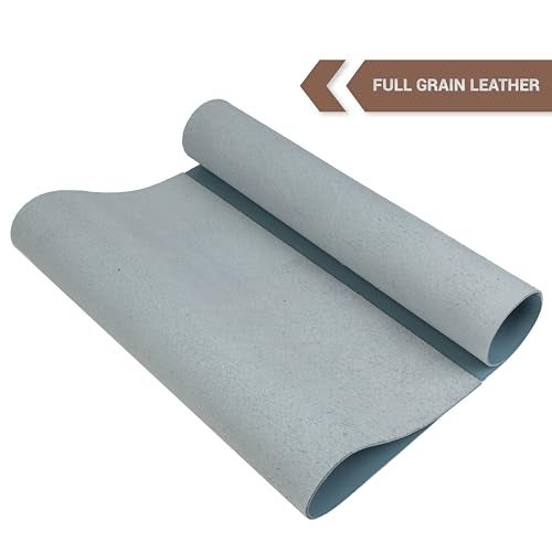 Shkira 12''X24'' Tooling Leather Square - 2.0MM Light Blue Sheets for Crafts - Leather Sheets for Crafts Tooling Sewing Hobby - Thick Cowhide Pieces - Fabric for Crafting - Image 2
