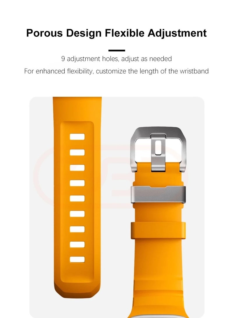 Soft Silicone Strap For Apple Watch Ultra/Series 10 9 8 7 6 5 SE High end Bracelet Wristband iWatch 46mm 45mm 49/44mm/42mm (Green) - Image 3