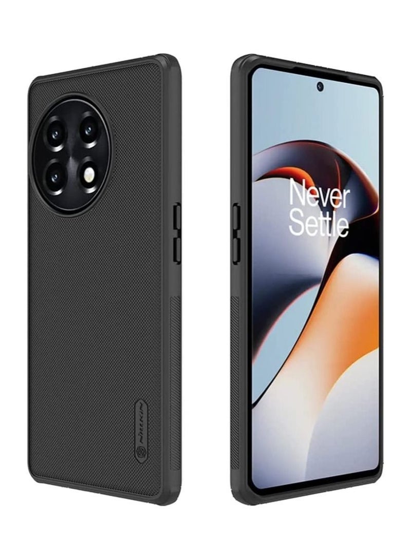 Nillkin Super Frosted Sheild Pro Cover Hard Scratch Resistant PC Back Shockproof TPU Bumper all Round Protection Antifingerprint Case for OnePlus 11R 5G Black