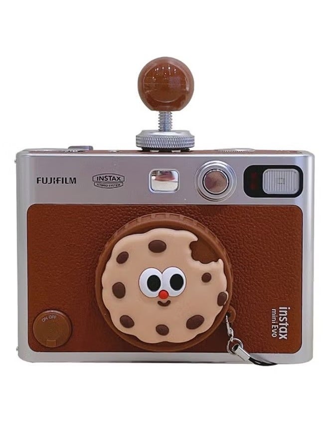 غطاء عدسة لكاميرا فوجي فيلم إنستاكس ميني إيفو، ملحقات فوجي ميني لغطاء عدسة إنستاكس ميني إيفو، غطاء عدسة بلاستيكي مضاد للخدش برسومات كرتونية لطيفة لكاميرا ميني إيفو (بدون كاميرا) - Image 2