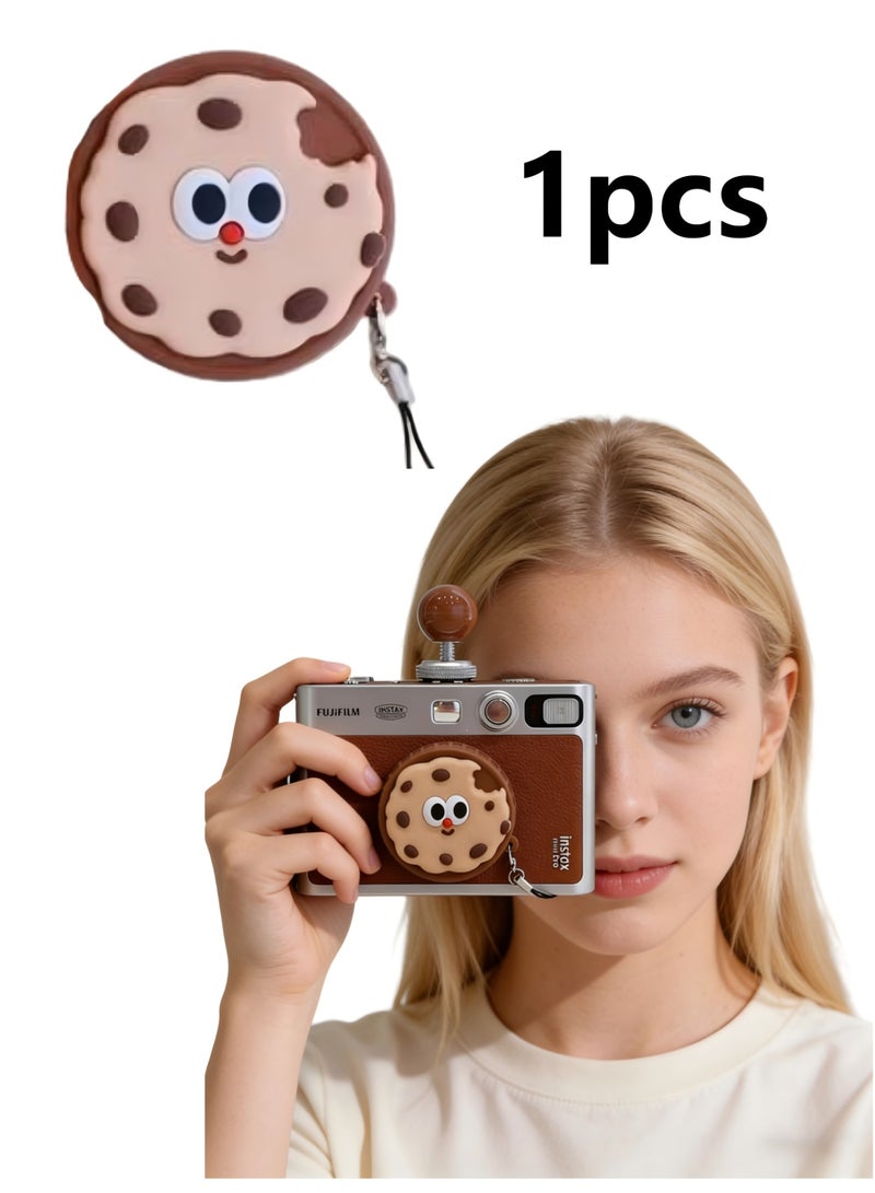 غطاء عدسة لكاميرا فوجي فيلم إنستاكس ميني إيفو، ملحقات فوجي ميني لغطاء عدسة إنستاكس ميني إيفو، غطاء عدسة بلاستيكي مضاد للخدش برسومات كرتونية لطيفة لكاميرا ميني إيفو (بدون كاميرا) - Image 1