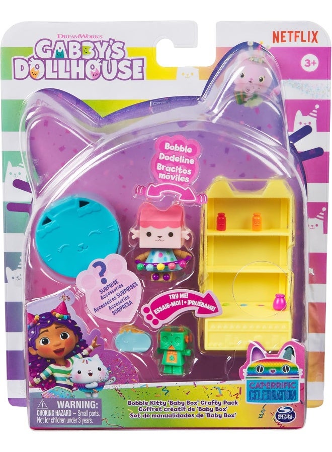 Gabby's Dollhouse تمثال بوبل قطة صندوق الاحتفال للأطفال | أثاث منزل الدمى، رف الحرف، الملحقات ولعبة توصيل المفاجآت للأطفال من 3 سنوات فما فوق - Image 2