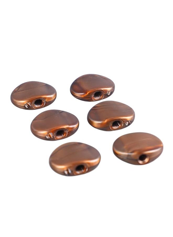 6Pcs Folk Guitar String Button Handle Knob Head Cap Tuner Tuning Peg Buttons Parts Coffee