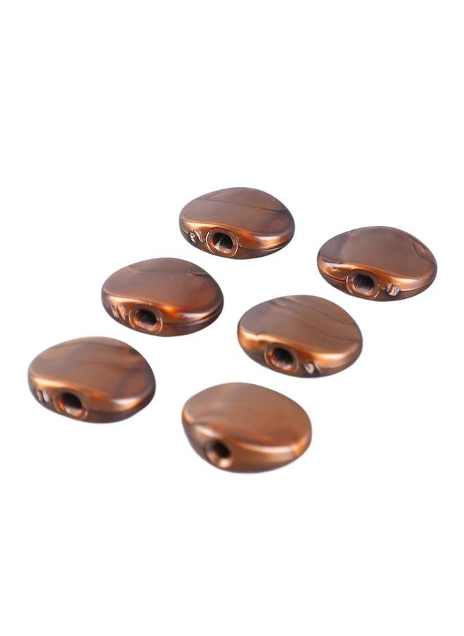 6Pcs Folk Guitar String Button Handle Knob Head Cap Tuner Tuning Peg Buttons Parts Coffee