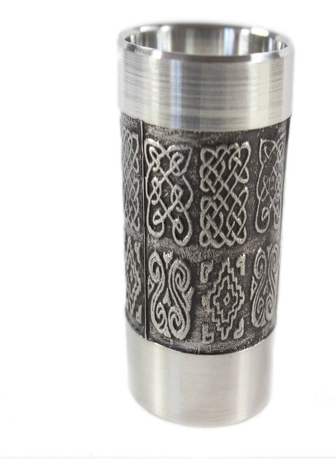 Mullingar Pewter Irish Shot Glass Celtic Knots Pewter 1 Fl. Oz. Made in Ireland - Image 1