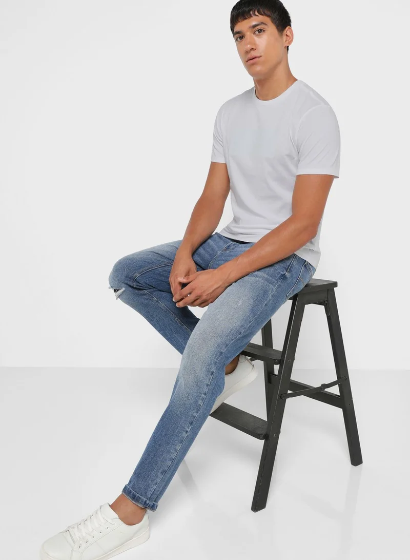 GUESS Logo Crew Neck T-Shirt