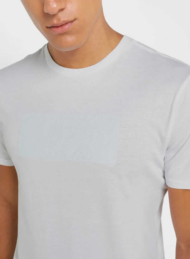 GUESS Logo Crew Neck T-Shirt