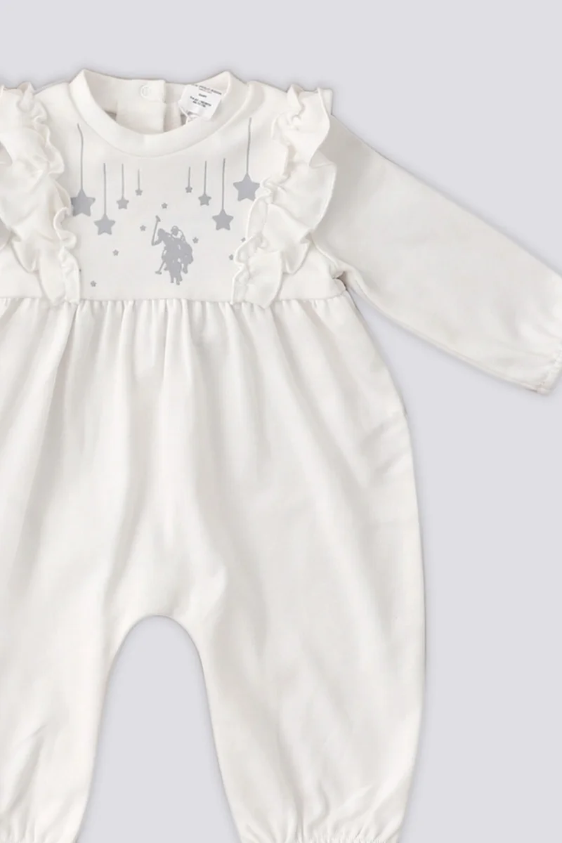 U.S. Polo Assn. BASE. Polo Assn. Base. Polo Assn Cream Star Pattern Baby 5-Piece Hospital Discharge Set