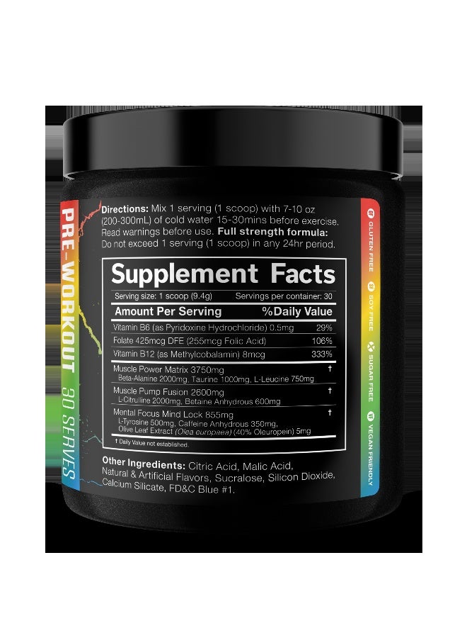 JNX Sports The Shadow! Extreme Pre-Workout Sour Candy – 30 Serves Max Strength Formula 350 mg Caffeine, 2000 mg L-Citrulline & 1000 mg Taurine - Image 3