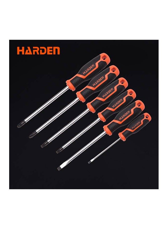 Harden Screwdriver set 6pcs torx - flat - solid - Image 1