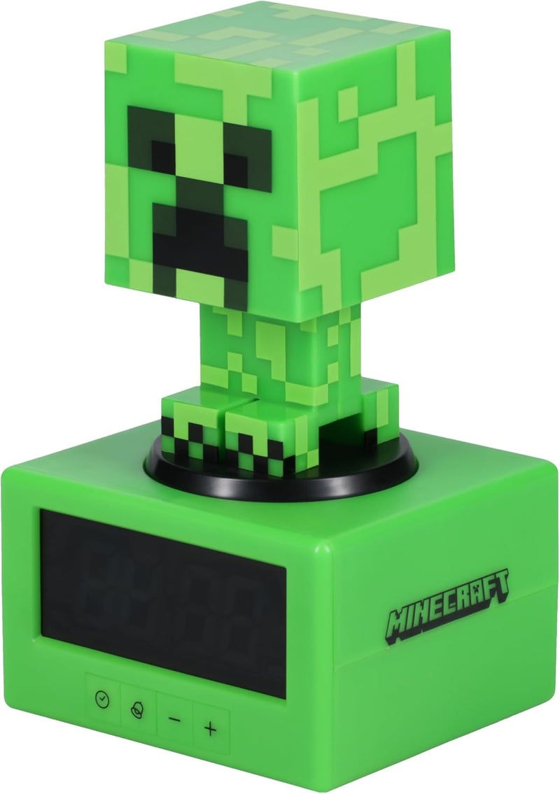 Paladone Minecraft Offical Licensed Creeper Icon Alarm Clock Features Minecraft Music and Night Light for Kids and Tweens, Gaming Room Accessory - Minecraft Gamer Enthusiast Novelty Gift - Image 5