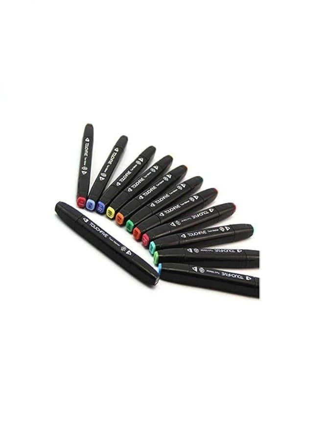 Marker Pen - Black Twin Marker Pen 80 Color Oily Art Sketch Drawing Pen Graffiti Comics Graphic Art Double-headed Marker Pen Set - Image 2