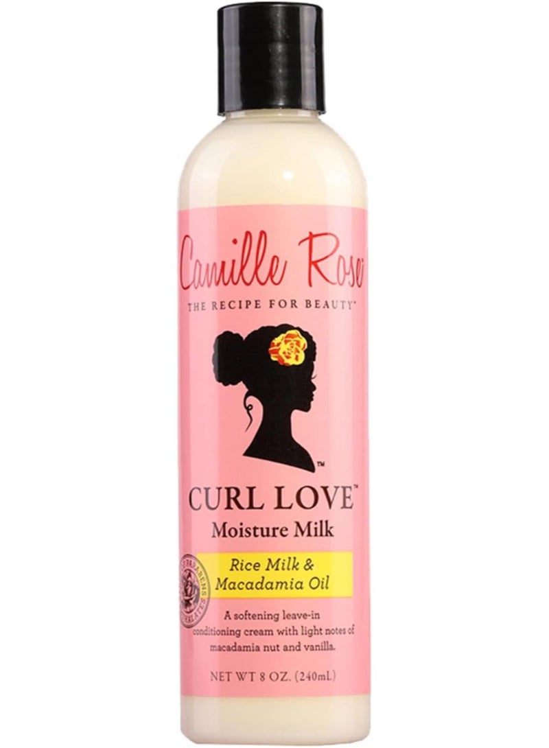 Camille Rose حليب ترطيب كيرل لوف، حليب الأرز وزيت المكاديميا، 8 أونصات (240 مل) - Image 1