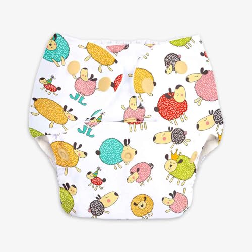SuperBottoms BASIC Reusable 5 Cloth Diapers without pads | 100% cloth Freesize, washable Diapers for baby 0-3 Yrs |Stay Dry & Lasts up to 3Hrs | Trim Fitting - Image 2