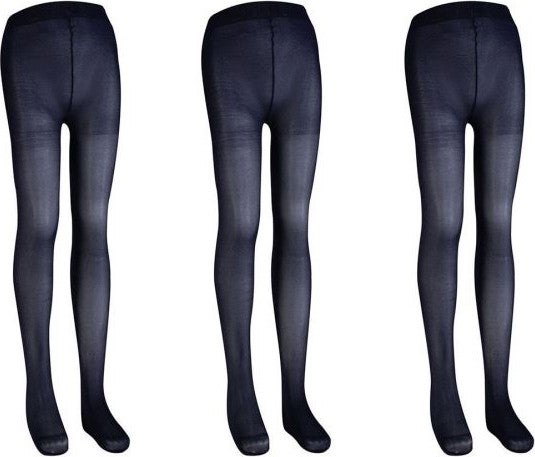 Bross Girls 3-Pack Plain Micro Tights Mousse Socks ONL-02629  - Image 1
