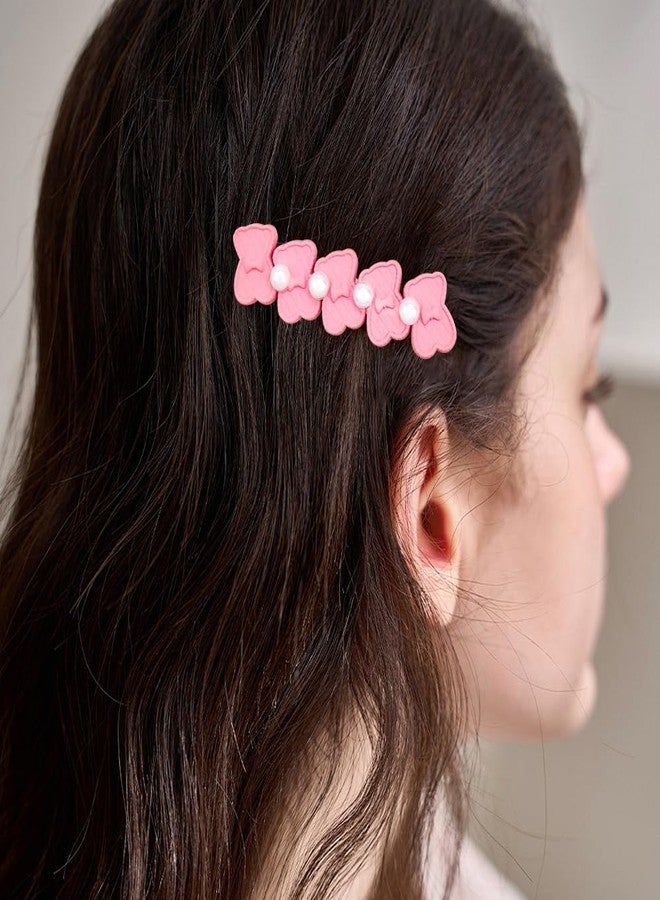 Arvintas 15PCS Kawaii Hair Clips for Girl and Women, 2.56 inch Fashion Cartoon Hair Clips Set, Cute Pearl Acrylic Resin Hair Accessories for Teen Toddler - Image 3