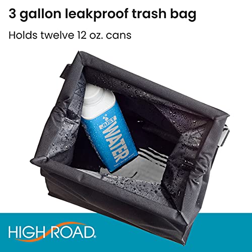 High Road TrashStash Hanging Car Garbage Bag with Push-Close Lid and Waterproof Bin for Car, SUV and Truck Seat Backs - Holds 3 Gallons of Car Trash (Black) - Image 5