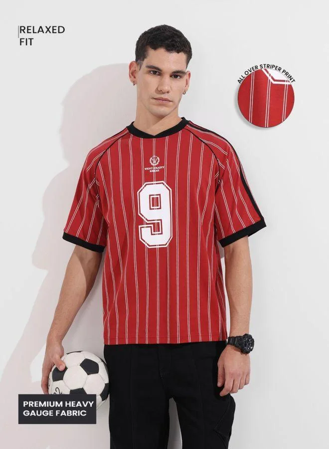 The Indian Garage Co Men Relaxed Fit Printed Crew Neck Half Sleeves T-Shirt